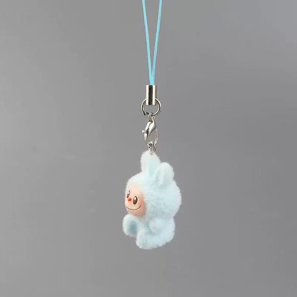 8 PCs Very Mini Handmade Fuzzy Labubu Pendant Keychain/Phone Charm-1.1" Bunny - Picture 15 of 16